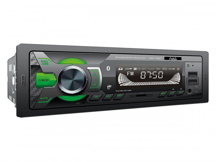 Aura AMH-105BT  USB/SD/MMC-ресивер, зелёная подсветка