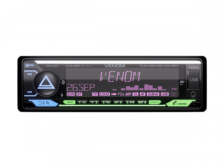 Aura VENOM-D541BT USB/SD-ресивер Мощный встроенный усилитель D-класса
