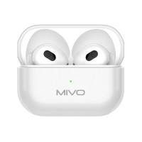 Беспроводные наушники MIVO MT-13 белые Bluetooth 5.3 с микрофоном / IOS / Android / Siri
