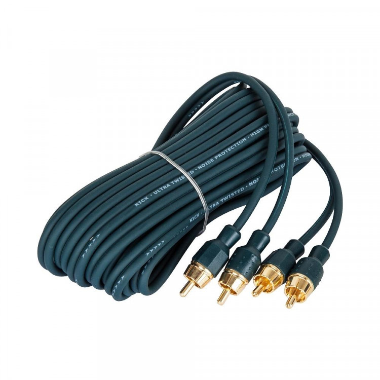 Межблочный кабель KICX ARCA25 2RCA-2RCA 5 метров, бескислородная медь