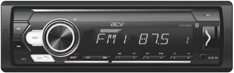 ACV AVS-912BW (1din/белая/Bluetooth/USB/AUX/SD/FM/4*50)