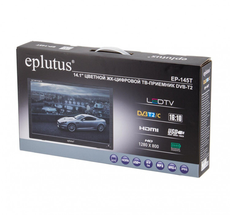 Телевизор с цифровым тюнером DVB-T2 14“ Eplutus EP-145Т