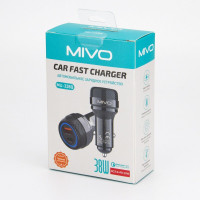 Автомобильное зарядное устройство Mivo MU-338Q / Type-C / USB / 38W