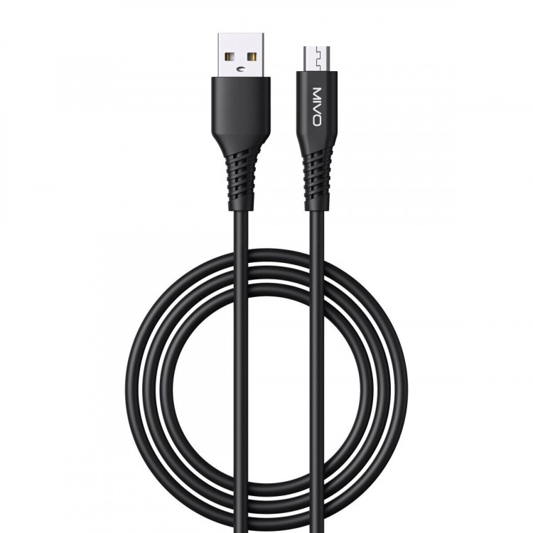 Кабель Micro USB Mivo MX-51M, силиконовый 2,4А, 1м