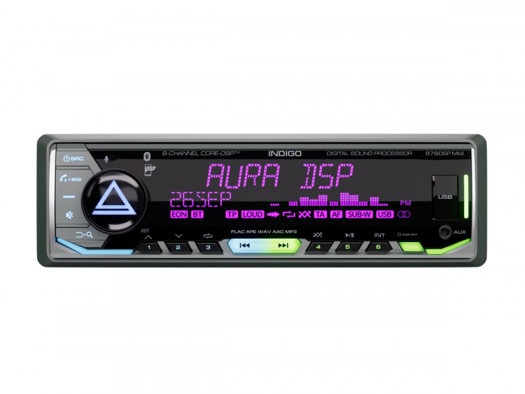 Aura INDIGO-878DSP-MKII 8-канальный процессорный BT/USB/FM ресивер