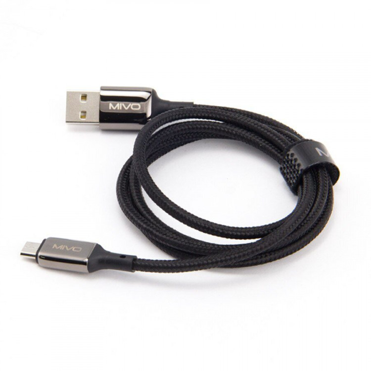 Кабель Micro USB Mivo MX-72M, нейлоновая оплетка, 2.4А, 1м