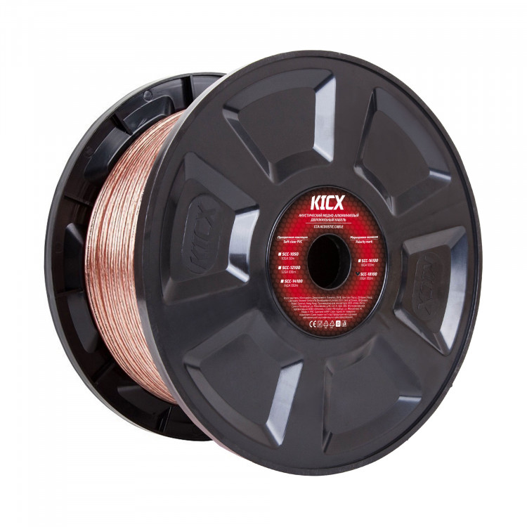 KICX SCC-16100 - 16AWG акустический медно алюминиевый двухжильный кабель, 1,31мм2, (100 м)